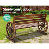 darrahopens Furniture > Outdoor Gardeon Garden Bench Wooden Wagon Chair 3 Seat Outdoor Furniture Backyard Lounge