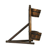 Darrahopens Furniture > Outdoor Gardeon Garden Ornaments Decor Wooden Wagon Wheel Rustic Outdoor Planter flower
