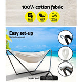 darrahopens Furniture > Outdoor Gardeon Hammock Bed with Steel Frame Stand