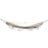 darrahopens Furniture > Outdoor Gardeon Hanging Tassel Hammock Swing Bed Cream