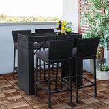 darrahopens Furniture > Outdoor Gardeon Outdoor Bar Set Table Chairs Stools Rattan Patio Furniture 4 Seaters
