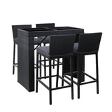 darrahopens Furniture > Outdoor Gardeon Outdoor Bar Set Table Chairs Stools Rattan Patio Furniture 4 Seaters