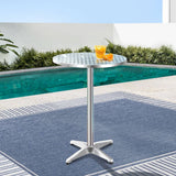 darrahopens Furniture > Outdoor Gardeon Outdoor Bar Table Indoor Furniture Adjustable Aluminium Round 70/110cm