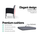 darrahopens Furniture > Outdoor Gardeon Outdoor Bistro Chairs Patio Furniture Dining Chair Wicker Garden Cushion Tea Coffee Cafe Bar Set