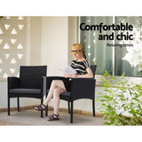 darrahopens Furniture > Outdoor Gardeon Outdoor Bistro Chairs Patio Furniture Dining Chair Wicker Garden Cushion Tea Coffee Cafe Bar Set