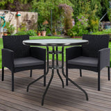darrahopens Furniture > Outdoor Gardeon Outdoor Bistro Chairs Patio Furniture Dining Chair Wicker Garden Cushion Tea Coffee Cafe Bar Set