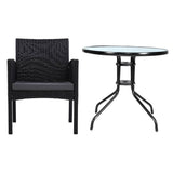 darrahopens Furniture > Outdoor Gardeon Outdoor Bistro Chairs Patio Furniture Dining Chair Wicker Garden Cushion Tea Coffee Cafe Bar Set