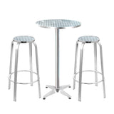 darrahopens Furniture > Outdoor Gardeon Outdoor Bistro Set Bar Table Stools Adjustable Aluminium Cafe 3PC Round
