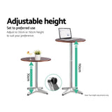 darrahopens Furniture > Outdoor Gardeon Outdoor Bistro Set Bar Table Stools Adjustable Aluminium Cafe 3PC Wood