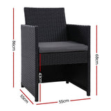 darrahopens Furniture > Outdoor Gardeon Outdoor Chairs Dining Patio Furniture Lounge Setting Wicker Garden