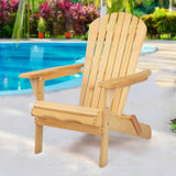 darrahopens Furniture > Outdoor Gardeon Outdoor Chairs Furniture Beach Chair Lounge Wooden Adirondack Garden Patio
