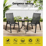 darrahopens Furniture > Outdoor Gardeon Outdoor Furniture 3PC Table and chairs Stackable Bistro Set Patio Coffee