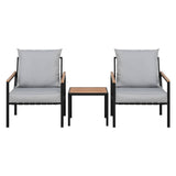 Darrahopens Furniture > Outdoor Gardeon Outdoor Furniture 3pcs Lounge Setting Bistro Set Chairs Table Patio