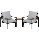 Darrahopens Furniture > Outdoor Gardeon Outdoor Furniture 3pcs Lounge Setting Bistro Set Chairs Table Patio
