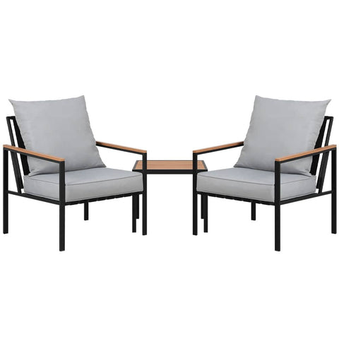 Darrahopens Furniture > Outdoor Gardeon Outdoor Furniture 3pcs Lounge Setting Bistro Set Chairs Table Patio