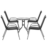 darrahopens Furniture > Outdoor Gardeon Outdoor Furniture 5PC Table and chairs Stackable Bistro Set Patio Coffee