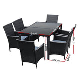 darrahopens Furniture > Outdoor Gardeon Outdoor Furniture 7pcs Dining Set