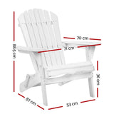 darrahopens Furniture > Outdoor Gardeon Outdoor Furniture Adirondack Chairs Beach Chair Lounge Wooden Patio Garden
