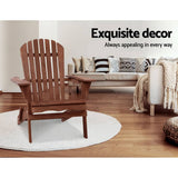 darrahopens Furniture > Outdoor Gardeon Outdoor Furniture Beach Chair Wooden Adirondack Patio Lounge Garden