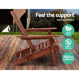 darrahopens Furniture > Outdoor Gardeon Outdoor Furniture Beach Chair Wooden Adirondack Patio Lounge Garden