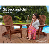 darrahopens Furniture > Outdoor Gardeon Outdoor Furniture Beach Chair Wooden Adirondack Patio Lounge Garden