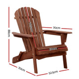 darrahopens Furniture > Outdoor Gardeon Outdoor Furniture Beach Chair Wooden Adirondack Patio Lounge Garden