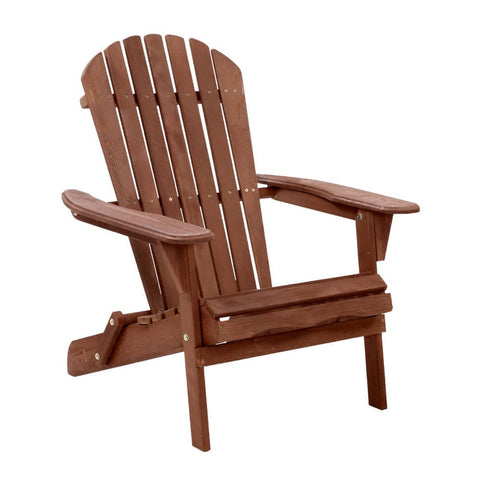darrahopens Furniture > Outdoor Gardeon Outdoor Furniture Beach Chair Wooden Adirondack Patio Lounge Garden