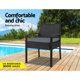 darrahopens Furniture > Outdoor Gardeon Outdoor Furniture Bistro Wicker Chair Black