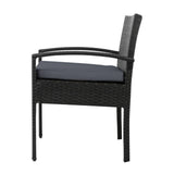 darrahopens Furniture > Outdoor Gardeon Outdoor Furniture Bistro Wicker Chair Black