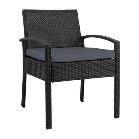 darrahopens Furniture > Outdoor Gardeon Outdoor Furniture Bistro Wicker Chair Black