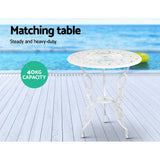 darrahopens Furniture > Outdoor Gardeon Outdoor Furniture Chairs Table 3pc Aluminium Bistro White