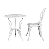 darrahopens Furniture > Outdoor Gardeon Outdoor Furniture Chairs Table 3pc Aluminium Bistro White