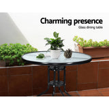darrahopens Furniture > Outdoor Gardeon Outdoor Furniture Dining Chairs Wicker Garden Patio Cushion Black 3PCS Sofa Set Tea Coffee Cafe Bar Set