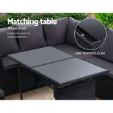 darrahopens Furniture > Outdoor Gardeon Outdoor Furniture Dining Setting Sofa Set Lounge Wicker 9 Seater Black