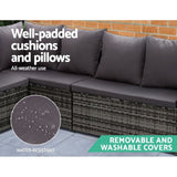darrahopens Furniture > Outdoor Gardeon Outdoor Furniture Dining Setting Sofa Set Lounge Wicker 9 Seater Mixed Grey