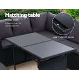 darrahopens Furniture > Outdoor Gardeon Outdoor Furniture Dining Setting Sofa Set Wicker 8 Seater Storage Cover Black