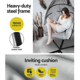 darrahopens Furniture > Outdoor Gardeon Outdoor Furniture Egg Hammock Hanging Swing Chair Stand Pod Wicker Grey