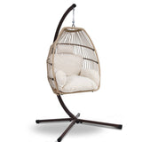 darrahopens Furniture > Outdoor Gardeon Outdoor Furniture Egg Hanging Swing Chair Stand Wicker Rattan Hammock