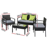 Darrahopens Furniture > Outdoor Gardeon Outdoor Furniture Lounge Setting Garden Patio Wicker Cover Table Chairs