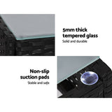 darrahopens Furniture > Outdoor Gardeon Outdoor Furniture Lounge Setting Wicker Patio Dining Set w/Storage Cover Black