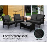 darrahopens Furniture > Outdoor Gardeon Outdoor Furniture Lounge Table Chairs Garden Patio Wicker Sofa Set