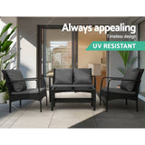 darrahopens Furniture > Outdoor Gardeon Outdoor Furniture Lounge Table Chairs Garden Patio Wicker Sofa Set