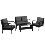 darrahopens Furniture > Outdoor Gardeon Outdoor Furniture Lounge Table Chairs Garden Patio Wicker Sofa Set