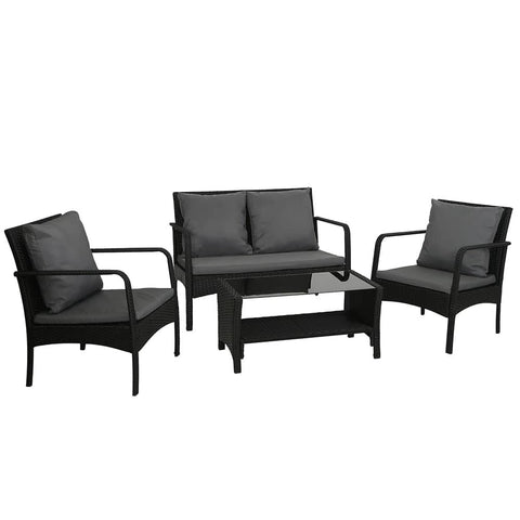 darrahopens Furniture > Outdoor Gardeon Outdoor Furniture Lounge Table Chairs Garden Patio Wicker Sofa Set