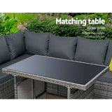 darrahopens Furniture > Outdoor Gardeon Outdoor Furniture Patio Set Dining Sofa Table Chair Lounge Garden Wicker Grey