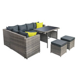 darrahopens Furniture > Outdoor Gardeon Outdoor Furniture Patio Set Dining Sofa Table Chair Lounge Garden Wicker Grey