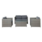 Darrahopens Furniture > Outdoor Gardeon Outdoor Furniture Sofa Set 4-Seater Wicker Lounge Setting Table Chairs