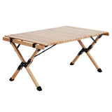 darrahopens Furniture > Outdoor Gardeon Outdoor Furniture Wooden Egg Roll Picnic Table Camping Desk 90CM