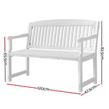 Darrahopens Furniture > Outdoor Gardeon Outdoor Garden Bench Seat Wooden Chair Patio Furniture Timber Lounge