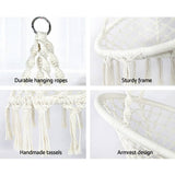darrahopens Furniture > Outdoor Gardeon Outdoor Hammock Chair with Stand Cotton Swing Relax Hanging 124CM Cream